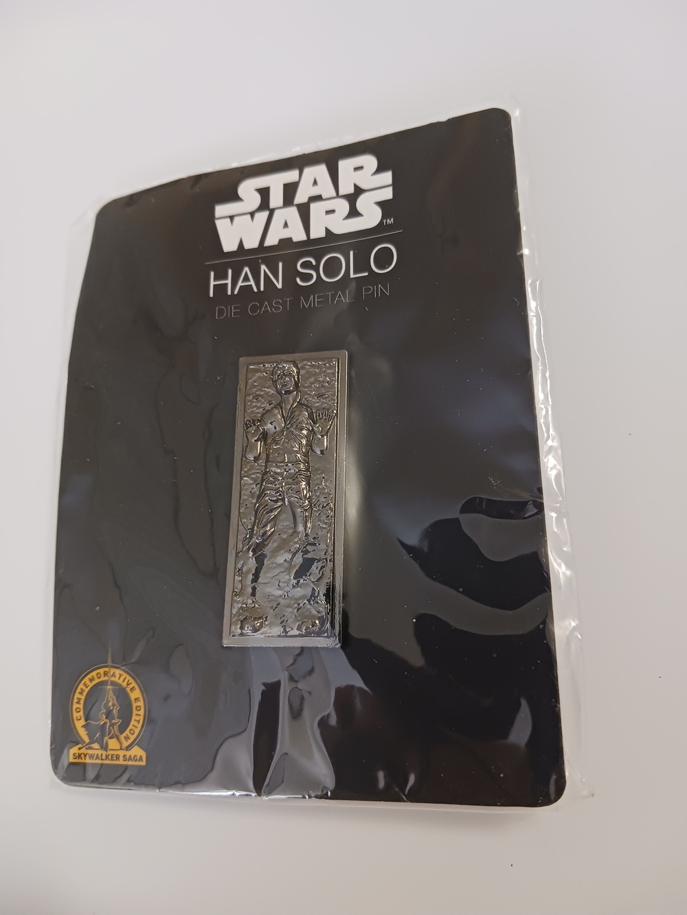 Star Wars Han Solo Carbonite Die-Cast Metal Pin - Silver & Black